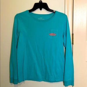 Teal Vineyard Vines long sleeve Tee